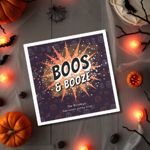 Serviette En Papier Boos & Booze Adulte Halloween Invitation