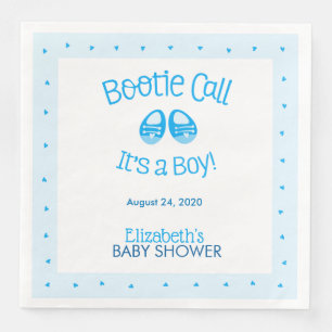 Serviette En Papier Bootie Call Blue Baby Boy Douche