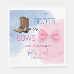 Serviette En Papier Boots ou Bows genre révéler les serviettes de la p