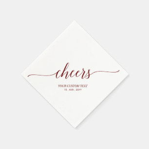 Serviette En Papier Bordeaux   Élégante Soirée de la Cheers