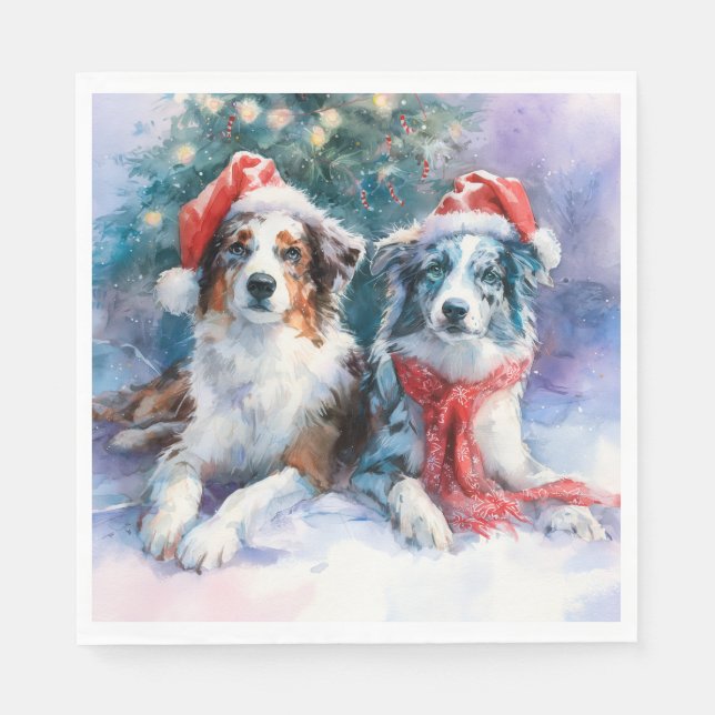 Serviette En Papier Border Collie Paper Napkin (Devant)