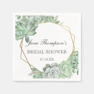 Serviette En Papier Bordure de verdure succulente d'eucalyptus pour Ba