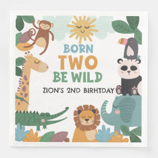 Serviette En Papier Born Two Be Wild Blue 