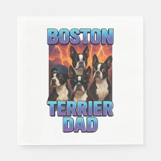 Serviette En Papier Boston Terrier (Devant)