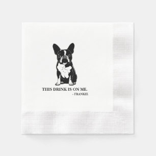 Serviette En Papier Boston Terrier Cocktail Napkin