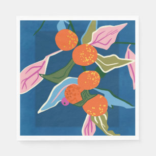Serviette En Papier Botanique Orange luxuriant