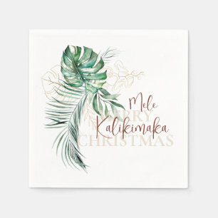 Serviette En Papier Botanique tropicale Mele Kalikimaka   Noël