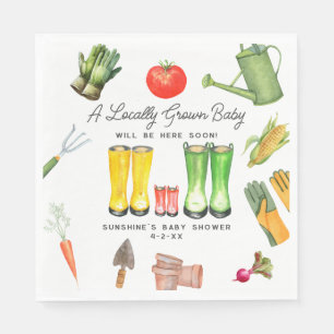 Serviette En Papier Botte rouge cultivée localement Baby shower végéta