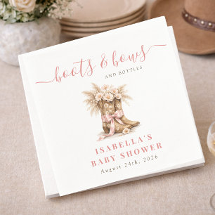 Serviette En Papier Bottes Arcs & Flacons Floral Baby Shower Occidenta