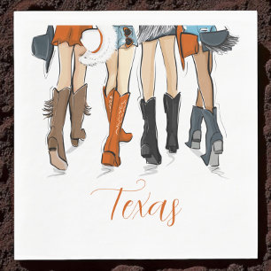 Serviette En Papier Bottes de cowboy de mode pour dames du Texas coule