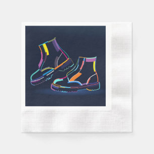 Serviette En Papier Bottes Homme multicolores