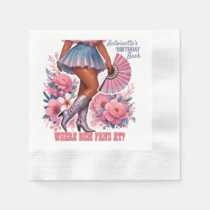 Serviette En Papier Bottes sur le Terrain Occidental Glam Cowgirl