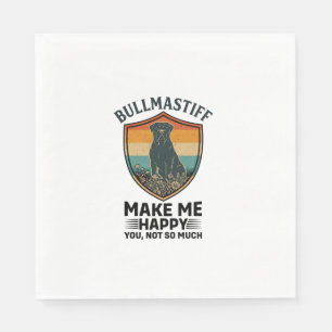 Serviette En Papier Bouclier de chien Bullmastiff Me rendre heureux Ré