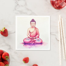 Bouddha Aquarelle serviettes, méditation / Yoga