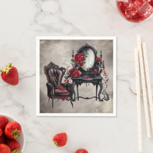 Serviette En Papier Boudoir Vanity Mirror et Victorian Parlor