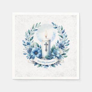 Serviette En Papier Bougie Communion Première communion sainte