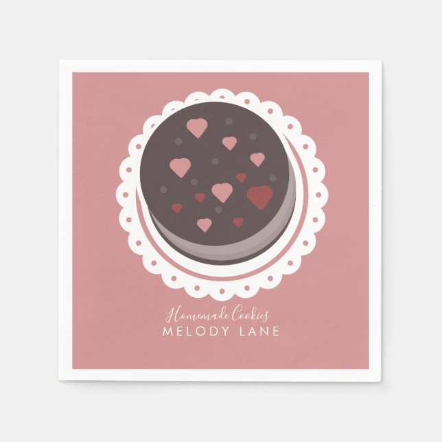 Serviette En Papier Boulangerie biscuits maison Biscuits Dolly (Devant)