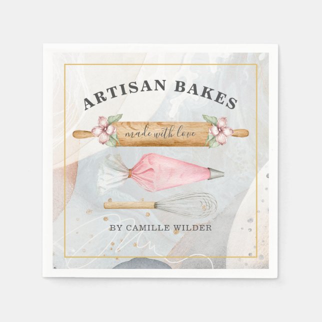 Serviette En Papier Boulangerie Chef boulangerie Outils de boulangerie (Devant)