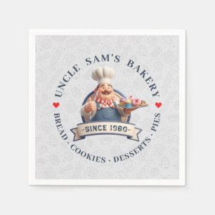 Serviette En Papier Boulangerie Magasin Pâtissier Desserts Friandises 