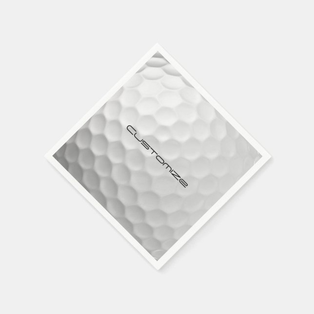Serviette En Papier Boule de golf avec texte personnalisé (Coin)