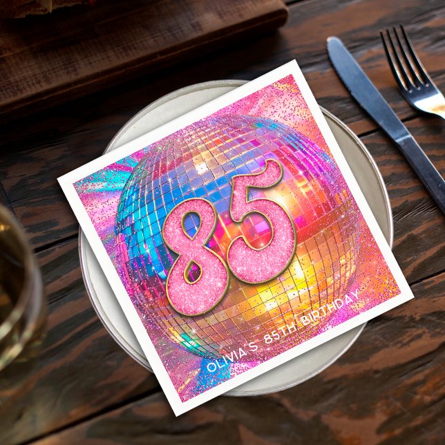 Serviette En Papier Boule Disco de la Parties scintillant Gold Rose po (Créateur téléchargé)