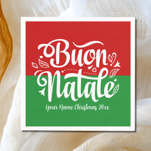 Serviette En Papier Bouon personnalisé Natale Italien Joyeux Noël