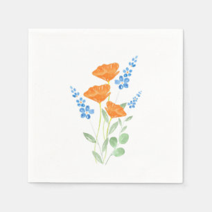 Serviette En Papier Bouquet d'aquarelle à trois pépites