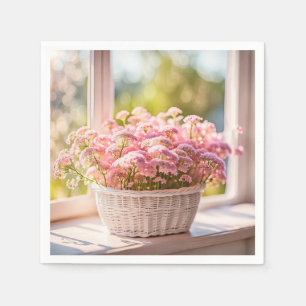 Serviette En Papier Bouquet de dentelle de la reine Anne rose