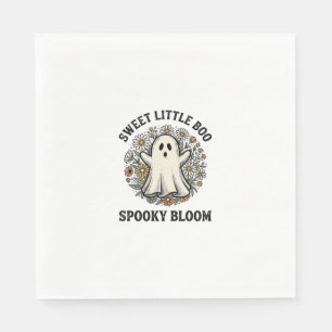 Serviette En Papier Bouquet de fantôme floral vintage mignon Boo Hallo