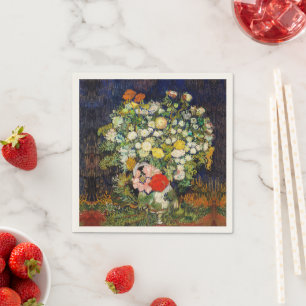 Serviette En Papier Bouquet de fleurs dans un vase de Vincent Van Gogh