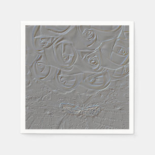 Serviette En Papier Bouquet de Mariage avec anneaux et serviettes