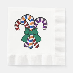 Serviette En Papier Bouquet de sucres de canne - ruban vert