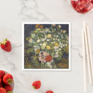 Serviette En Papier Bouquet Floral Impressionniste Vintage Van Gogh