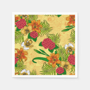 Serviette En Papier Bouquet tropical