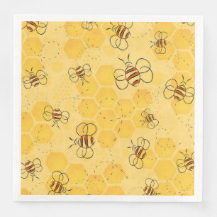 Serviette En Papier Bourdonnement d'abeilles Abeilles à miel Mignon 