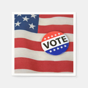 Serviette En Papier Bouton Vote sur l'indicateur USA