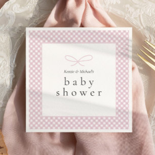 Serviette En Papier Bow à plis rose simple