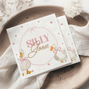Serviette En Papier Bow rose sot oie Coquette Anniversaire