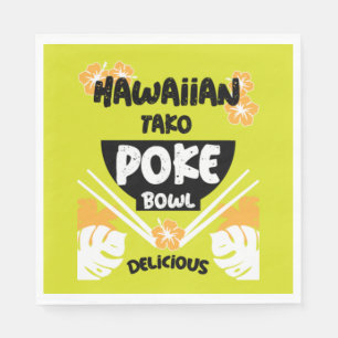 Serviette En Papier Bowl de Poke Hawaïen Tako Poke