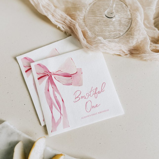 Serviette En Papier Bowtim 1er anniversaire (Créateur téléchargé)