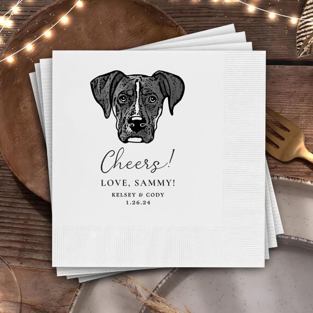 Serviette En Papier Boxer Chien Chefs Personnalisés Serviettes (Créateur téléchargé)