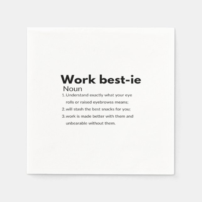 Serviette En Papier Boxy de bestie de travail (Devant)