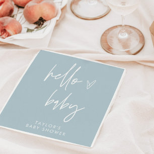 Serviette En Papier Boy Baby shower Blue Paper Napkin Boho Decor