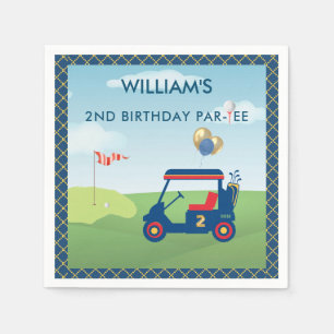 Serviette En Papier Boy Golf Thème 2ème anniversaire Party Napkins