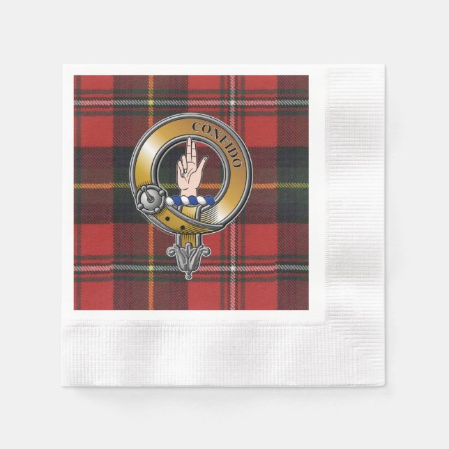 Serviette En Papier Boyd Tartan & Badge (Devant)