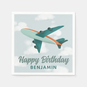 Serviette En Papier Boys Cute Blue Travel Anniversaire de enfant d'avi