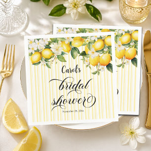 Serviette En Papier Branche de citron Méditerranéen Enterrement de vie
