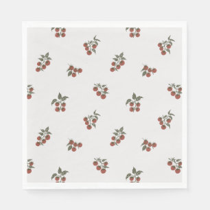 Serviette En Papier Branche de Tomate Éparpillée Botanique Pique-Nique
