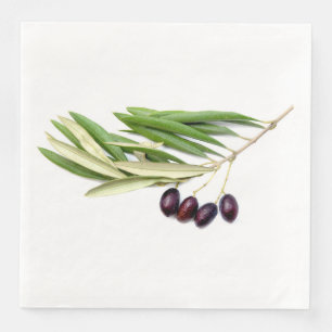 Serviette En Papier Branche d'olive