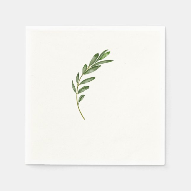 Serviette En Papier Branche d'olive - Napkin (Devant)